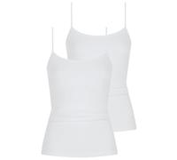 Unterhemd MEY "Superfine Organic", Damen, Gr. 36, N-Gr, weiß, Single Jersey, Obermaterial: 92% Baumwolle, 8% Elasthan, unifarben, figurbetont, Rundhals, Unterhemden Unterhemd, feine Träger, Baumwollmi