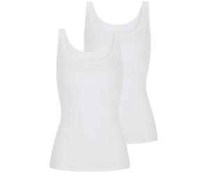 Unterhemd MEY "Superfine Organic", Damen, Gr. 44, N-Gr, weiß, Single Jersey, Obermaterial: 92% Baumwolle, 8% Elasthan, körpernah, Rundhals, Unterhemden Unterhemd, breite Träger, tiefer Rundhalsausschn