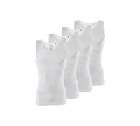 Unterhemd MUSTANG "Unterhemd 4er Pack", Herren, Gr. S, N-Gr, weiß, Obermaterial: 100% Baumwolle CO., Unterhemden Unterhemd (26571840-S) weiß