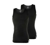 Unterhemd MUSTANG "Unterhemd Tank Top True Denim 2P 2er Pack", Herren, Gr. L, N-Gr, schwarz, Obermaterial: 100% Baumwolle CO., Unterhemden Unterhemd (14685860-L) schwarz
