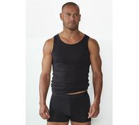 Unterhemd S.OLIVER, Herren, Gr. XXL, 1 Stk., N-Gr, schwarz, Jersey, Obermaterial: 50% Baumwolle, 43% Modal (TENCEL™), 7% Elasthan (LYCRA), unifarben, körpernah, Rundhals, Unterhemden Unterhemd, Unterh
