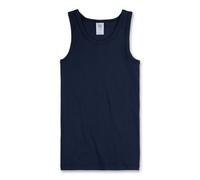 Unterhemd SANETTA "Unterhemd 1er Pack", Jungen, Gr. 128, N-Gr, blau (dunkelblau), Obermaterial: 100% Baumwolle CO(Bio)., Unterhemden Unterhemd (88837131-128) dunkelblau
