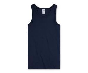 Unterhemd SANETTA "Unterhemd 1er Pack", Jungen, Gr. 164, N-Gr, blau (dunkelblau), Obermaterial: 100% Baumwolle CO(Bio)., Unterhemden Unterhemd (88837131-164) dunkelblau