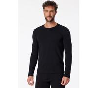 Schiesser Herren 95/5 Organic Cotton Langarm Unterhemd Unterwäsche, Schwarz, S EU