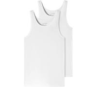 Schiesser Herren 2 Pack Unterhemd Ohne Arm - 95/5 Organic Unterwäsche, Weiss_176038, XXL EU