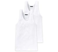 Schiesser Herren Jas 0/0 (2 stuks) Unterhemd, Weiß (100-weiss), L EU