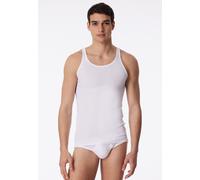 Unterhemd SCHIESSER "Classics", Herren, Gr. 4, N-Gr, weiß (100, weiß), Feinripp, Obermaterial: 100% Baumwolle, unifarben, figurbetont, Rundhals, Unterhemden Unterhemd, ohne strörende Seitennähte (5616