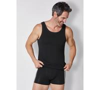 Unterhemd SCHIESSER, Damen, Gr. 7, 2 Stk., Normalgrößen, schwarz, 95% Baumwolle, 5% Elasthan, Rundhals, Unterhemden Unterhemd (91390044-7) schwarz