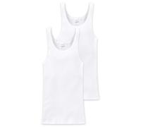 Schiesser Herren Doppelripp Unterhemden - 2er-Pack Essentials weiss Gr. 6