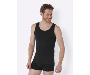 Unterhemd SCHIESSER, Herren, Gr. 4, 2 Stk., Normalgrößen, schwarz, 95% Baumwolle, 5% Elasthan, Rundhals, Unterhemden Unterhemd (29152214-4) schwarz
