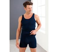 Schiesser Unterhemd Original Feinripp navyblau Herren, Größe 6
