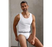 Schiesser Herren Unterhemd 2er Pack - Serie Uncover, Rundhals, S-3XL Weiß L