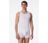 Unterhemd SCHIESSER "Long Life Soft", Herren, Gr. 4, N-Gr, weiß (100, weiß), Single Jersey, Obermaterial: 45% Baumwolle, 45% Modal, 10% Elasthan, Unterhemden Unterhemd, optimales Feuchtigkeitsmanageme
