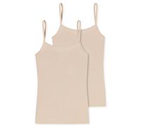 Schiesser Damen 2er Pack Spaghettitop sand 162895-410 - 36