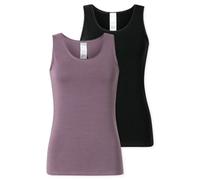 Unterhemd SCHIESSER "Modern Multipacks", Damen, Gr. 44, N-Gr, 909, sortiert 3, Single Jersey, Obermaterial: 95% Baumwolle, 5% Elasthan, körpernah, Rundhals, Unterhemden Unterhemd, mit schmalem Spitzen