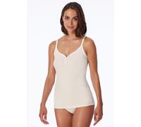 Schiesser Spaghettitop Damen Naturschönheit Feinripp Weiß Größe 44