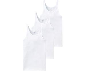 Unterhemd SCHIESSER "Original Classics", Herren, Gr. 4, N-Gr, weiß (100, weiß), Feinripp, Obermaterial: 100% Baumwolle, unifarben, körpernah, tiefer Rundhals, Unterhemden Unterhemd, mit Markenlabel, T