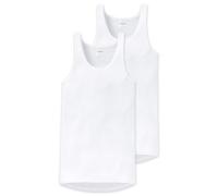 Schiesser Tanktop mit Rundhalsausschnitt Modell 'ORIGINAL FINE RIB' in Weiss, Größe M