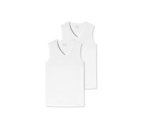 Unterhemd SCHIESSER "T-Shirt 2er Pack", Herren, Gr. XL, N-Gr, weiß, Obermaterial: 95% Baumwolle CO. 5% Elasthan EL., Unterhemden Unterhemd (50822820-XL) weiß