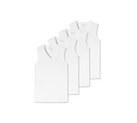 Unterhemd SCHIESSER "T-Shirt 4er Pack", Herren, Gr. M, N-Gr, weiß, Obermaterial: 95% Baumwolle CO. 5% Elasthan EL., Unterhemden Unterhemd (40719936-M) weiß