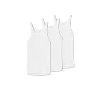 SCHIESSER Unterhemd 3er Pack - Original Doppelripp, Sport-Jacke, ärmellos Weiß L