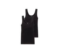 Unterhemd SCHIESSER "Unterhemd Cotton Essentials 2er Pack", Damen, Gr. S, N-Gr, schwarz, Obermaterial: 100% Baumwolle CO., Unterhemden Unterhemd (35209202-S) schwarz