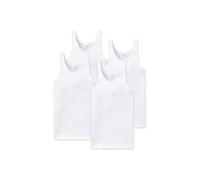 SCHIESSER Herren Unterhemd 4er Pack - ärmellos, Cotton Essentials, Feinripp Weiß M