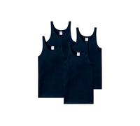 SCHIESSER Herren Unterhemd 4er Pack - ärmellos, Cotton Essentials, Feinripp XL Blau