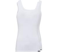 Skiny Tanktop (2er-Pack) mit kleinem Weblabel am Saum, weiß