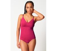 Unterhemd SKINY "Micro Essentials", Damen, Gr. 36, N-Gr, sangria, Obermaterial: 72% Polyamid, 28% Elasthan, unifarben, körpernah, V-Ausschnitt, Unterhemden Unterhemd, elastisch, herausnehmbare Pads, B