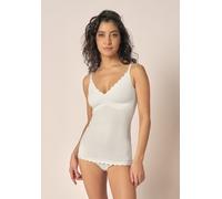 Skiny Damen Spaghettishirt herausnehmbare Pads Micro Essentials Unterhemd, White, 38