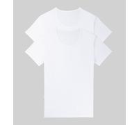 Unterhemd SLOGGI "Men 24/7", Herren, Gr. 4, N-Gr, weiß, Single Jersey, Obermaterial: 96% Baumwolle, 4% Elasthan, körpernah, tiefer Rundhals, Unterhemden Unterhemd, tiefer Rundhals-Ausschnitt, Kurzarm,