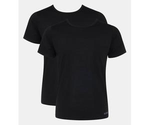 Unterhemd SLOGGI "Men GO ABC 2.0", Herren, Gr. M, N-Gr, schwarz, Single Jersey, Obermaterial: 95% Baumwolle, 5% Elasthan, unifarben, figurbetont, Rundhals, Unterhemden Unterhemd, mit Rundhals-Ausschni