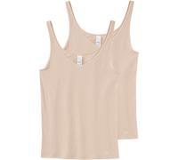 Unterhemd SPEIDEL "Softfeeling", Damen, Gr. 38, N-Gr, beige (natur), Obermaterial: 46% Baumwolle, 46% Modal, 8% Elasthan, unifarben, körpernah, V-Ausschnitt, Unterhemden Unterhemd, basic, eng, V-Aussc