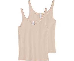 Unterhemd SPEIDEL "Softfeeling", Damen, Gr. 44, N-Gr, beige (natur), Obermaterial: 46% Baumwolle, 46% Modal, 8% Elasthan, unifarben, körpernah, V-Ausschnitt, Unterhemden Unterhemd, basic, eng, V-Aussc