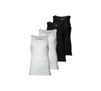 Unterhemd TOM TAILOR "Unterhemd 4er Pack", Herren, Gr. XXL, N-Gr, weiß (weiß, schwarz), Obermaterial: 100% Baumwolle CO., Unterhemden Unterhemd (46206821-XXL) weiß, schwarz