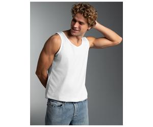 Unterhemd TRIGEMA "TRIGEMA Trägershirt aus 100% Baumwolle", Herren, Gr. L, 1 Stk., Normalgrößen, weiß, 100% Baumwolle, Unterhemden Unterhemd (440670-L) weiß