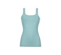 Unterhemd TRIGEMA "TRIGEMA Trägershirt aus Polyamid/Elasthan", Damen, Gr. XL, 1 Stk., US-Größen, gletscher, 90% Polyamid, 10% Elasthan, Unterhemden Unterhemd (98180705-XL) gletscher