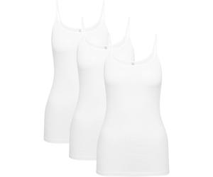 Unterhemd TRIUMPH "Katia", Damen, Gr. 46, N-Gr, weiß (3x weiß), Single Jersey, Obermaterial: 100% Baumwolle, unifarben, körpernah, Rundhals, Unterhemden Unterhemd, Baumwolle, atmungsaktiv, ohne stören