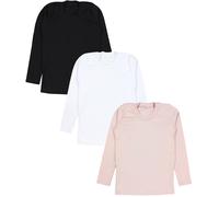Unterhemd TUPTAM "Langarmshirt Mädchen Langarmshirt 3er Pack", Mädchen, Gr. 134, N-Gr, schwarz (3er pack schwarz, weiß, pudderrosa), Obermaterial: 100% Baumwolle CO., Unterhemden Unterhemd (74494033-1