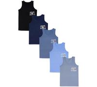 Unterhemd TUPTAM "Unterhemd Kinder Jungen Unterhemd Ärmellos 5er Pack", Mädchen, Gr. 164, N-Gr, schwarz (sport schwarz grau blau), Obermaterial: 95% Baumwolle CO. 5% Elasthan EL., Unterhemden Unterhem