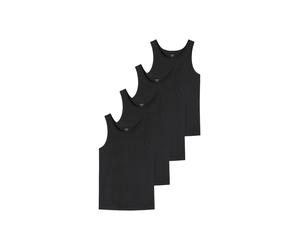 Unterhemd UNCOVER BY SCHIESSER "Unterhemd 4er Pack", Herren, Gr. 3XL, N-Gr, schwarz, Obermaterial: 95% Baumwolle CO. 5% Elasthan EL., Unterhemden Unterhemd (68966763-XXXL) schwarz