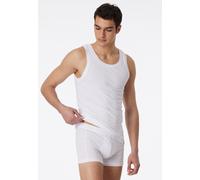Schiesser Herren Unterhemden Long Life Cotton 2er-Pack Baumwolle Weiß L (6)
