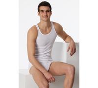 Schiesser Herren 2 Pack Ohne Arm - Original Feinripp Unterhemd, Weiss_005121, S EU