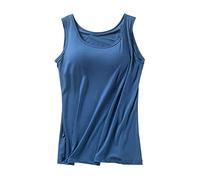 Unterhemden Damen Tanktops Frauen Sport Mit BH Tankini Bauchweg Langes Oberteil Basics Kleidung Tank Top Lang Tankini Tankini Große Größen Unterhemden Bauchfreies Blusen Sporttop Trägertop