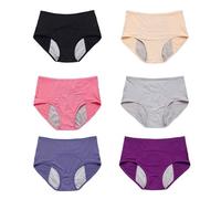 Unterhosen Damen Große Größen, Baumwolle Unterwäsche Damen Nahtlos, Bauchweg Panty High Waist Bequem Slips Mehrpack Seamless Perioden Unterschwäsche Schlüpfer Einfarbig Slip Taillenslip 6er Pack