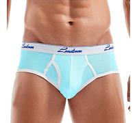 Unterhosen Herren Slip Männer Atmungsaktive Unterwäsche Microfaser Sportslip Tanga String Stretch Atmungsaktiv Herrenslips Mit Eingriff Weichbund Herrentanga Blau XL