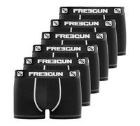FREEGUN Unterhosen Männer Angenehm, Boxershorts Herren, Langlebig (6er Pack), Schwarz, 2XL