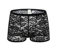Unterhosen Männer Retroshorts Herren Unterwäsche Boxershorts Herren, Männer Spitze Tanga Sex Höschen Sexy Höschen Transparente Männer T Hosen Unterwäsche Slips Sexy Dessous Herren für Sex