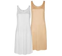 Unterkleid NINA VON C. "2er Pack Unterkleid Länge 90 cm Elegance", Damen, Gr. 38, N-Gr, bunt (weiß caramel), Obermaterial: 81% Viskose CV. 19% Polyester PES., Kleider Unterkleid (60709827-38) weiß car